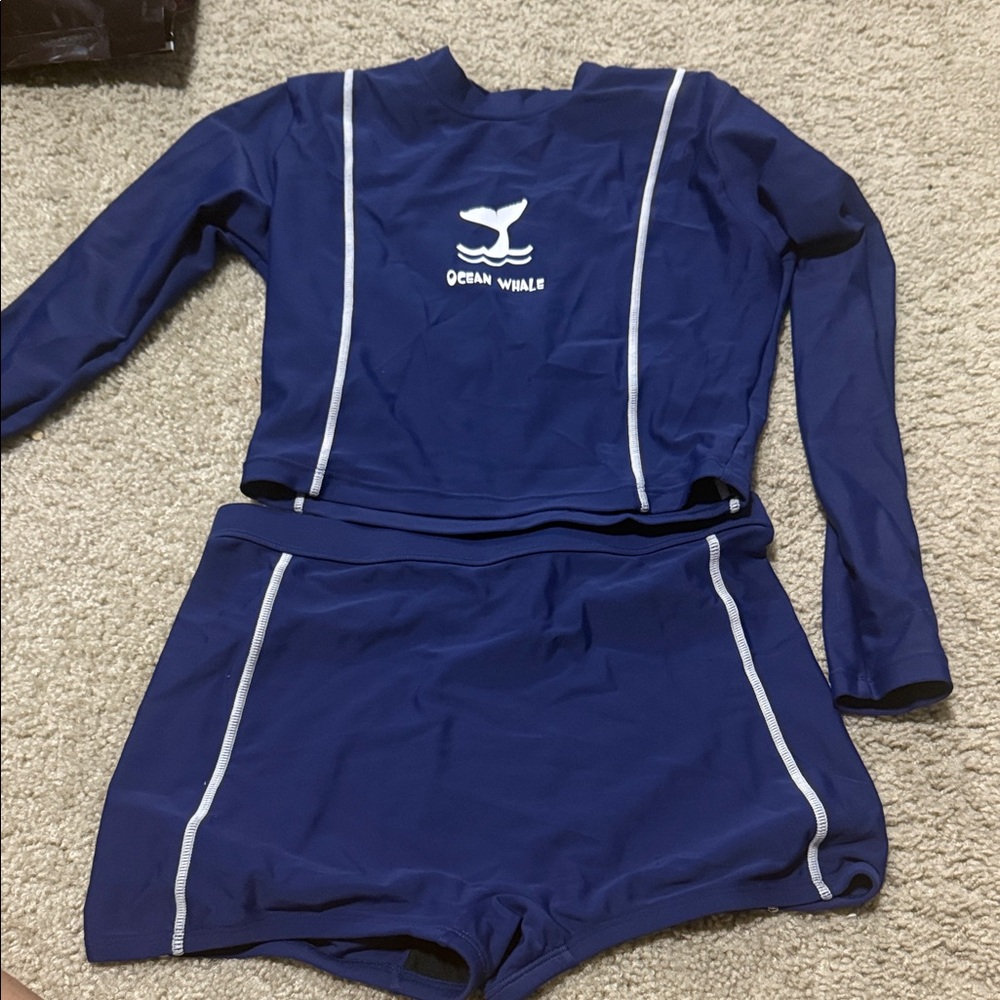 Kids Blue Rashguard Set